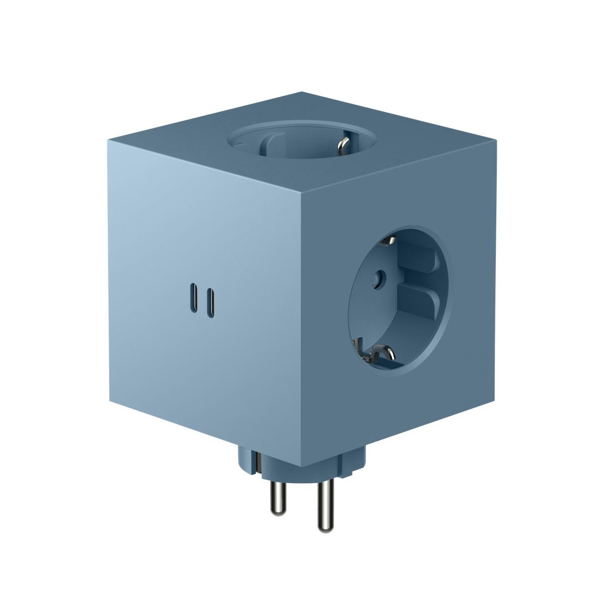 - Multiprise Square 2 murale avec 2 ports USB C  30W Shark Blue