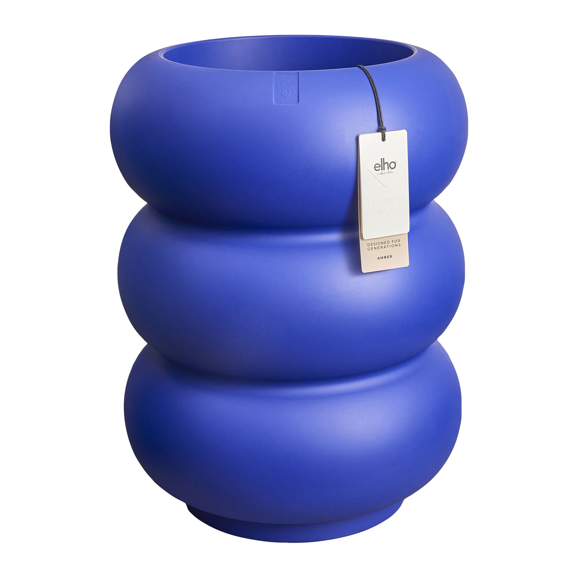 Elho Amber Roll High 43 - Royal blue - Ø 43 x H 58 cm - Binnen en Buit