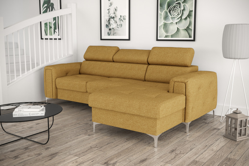 Narożnik orion mini z funkcją spania 255×165cm Tkanina