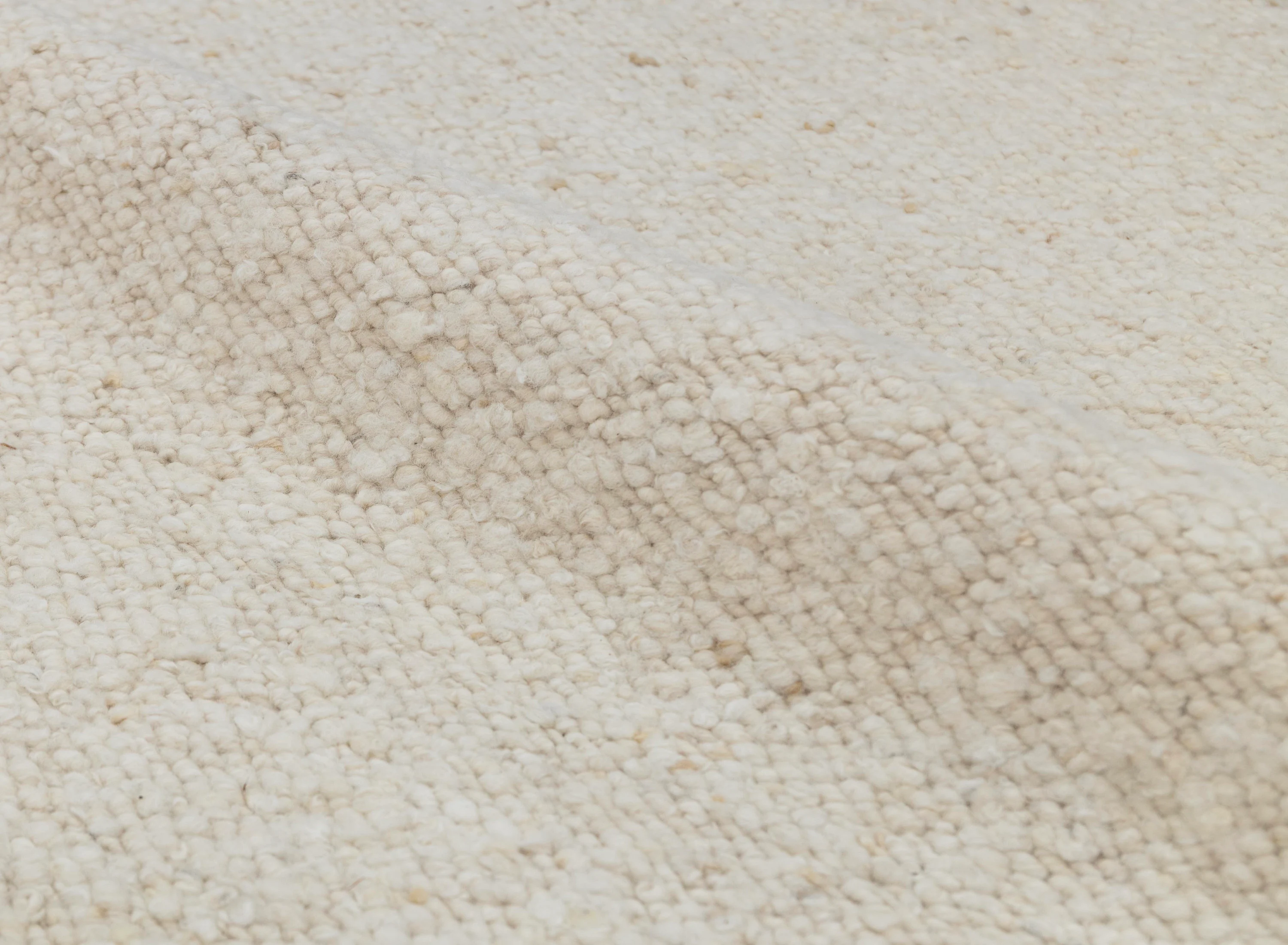Ivory Cream Raw Wool Look Hand Woven High Quality Bohemian Scandinavian Decor Inspired Rug-HWP, CUSTOMIZE in any SIZE.