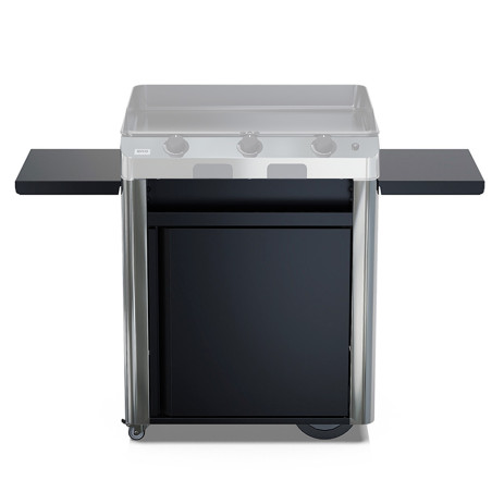 Chariot Fusion 75 en inox marin et acier galvanisé noir - ENO