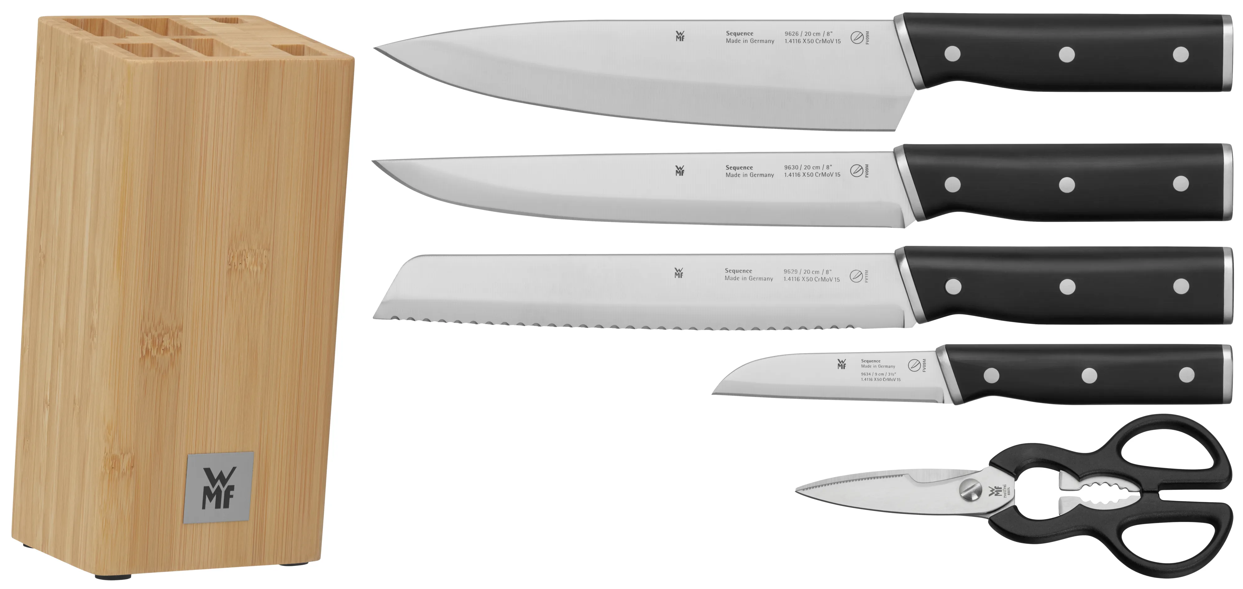 Sequence knife block value set*, 6-pieces