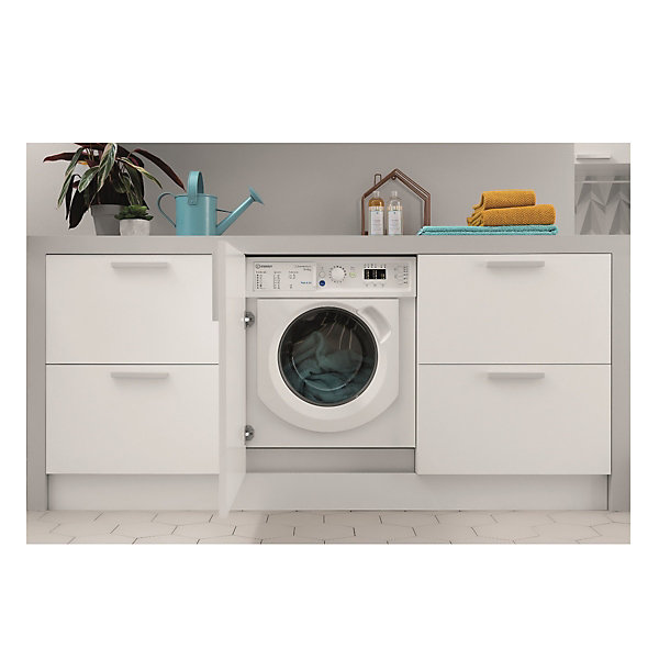 Lave-linge séchant intégrable 8/6kg 1400 tours/min tout intégrable Indesit BIWDIL861485EU