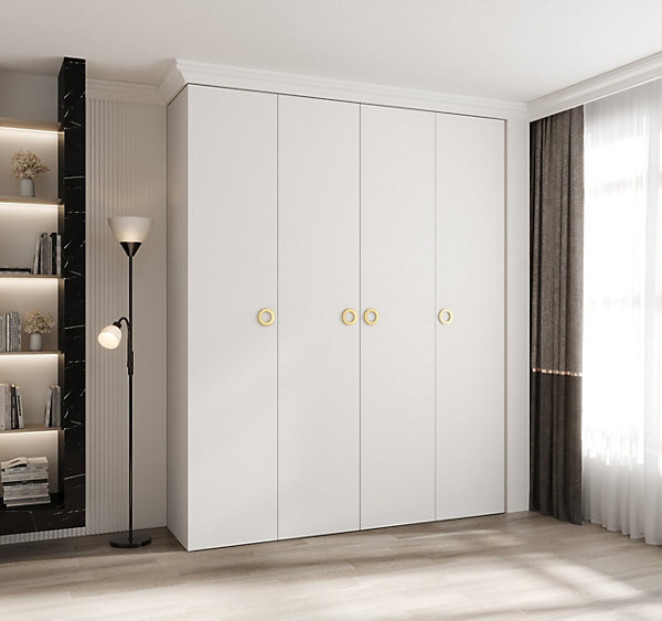 Armoire Como 1 a portes battantes H. 245 x L. 200 x P. 50, 4 portes