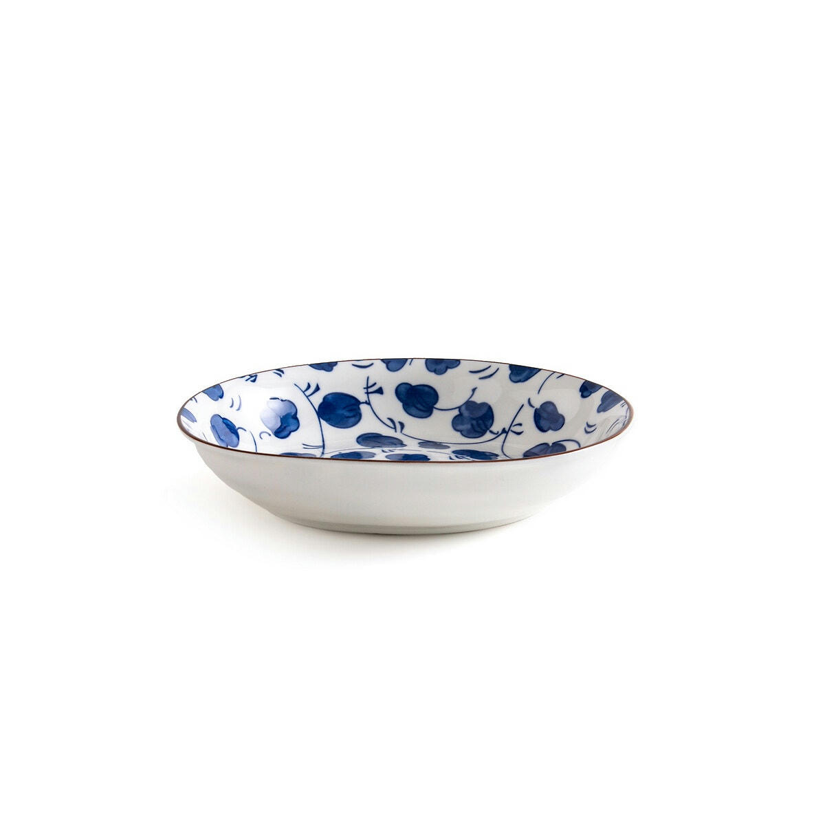Lot de 4 assiettes creuses motif fleurs, Rowl