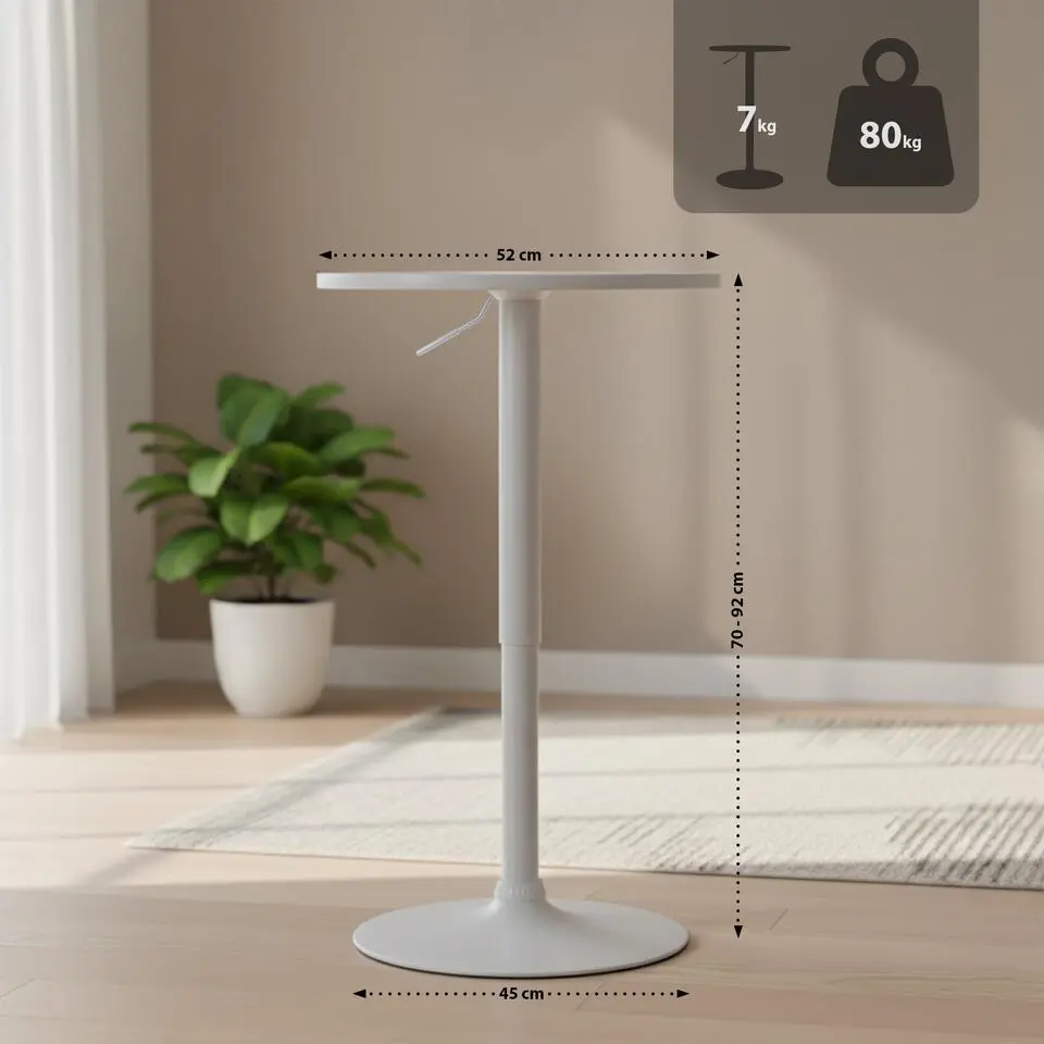 CLP Statafel Xanten Hout - wit/wit