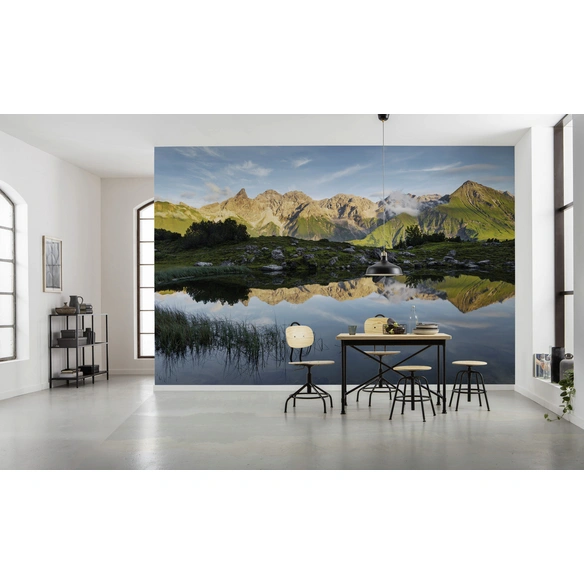 Vliestapete »Allgäu Spiegel«, Breite 450 cm, seidenmatt