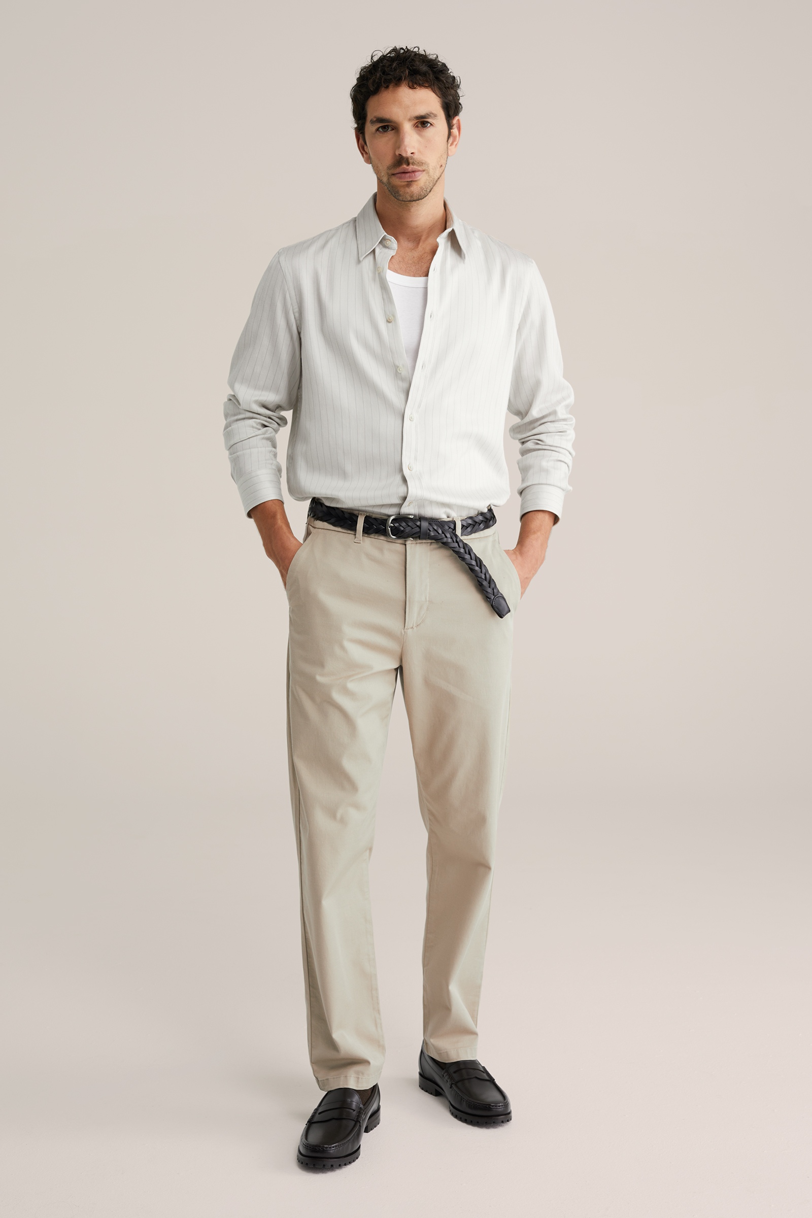 Heren soft-touch regular fit overhemd