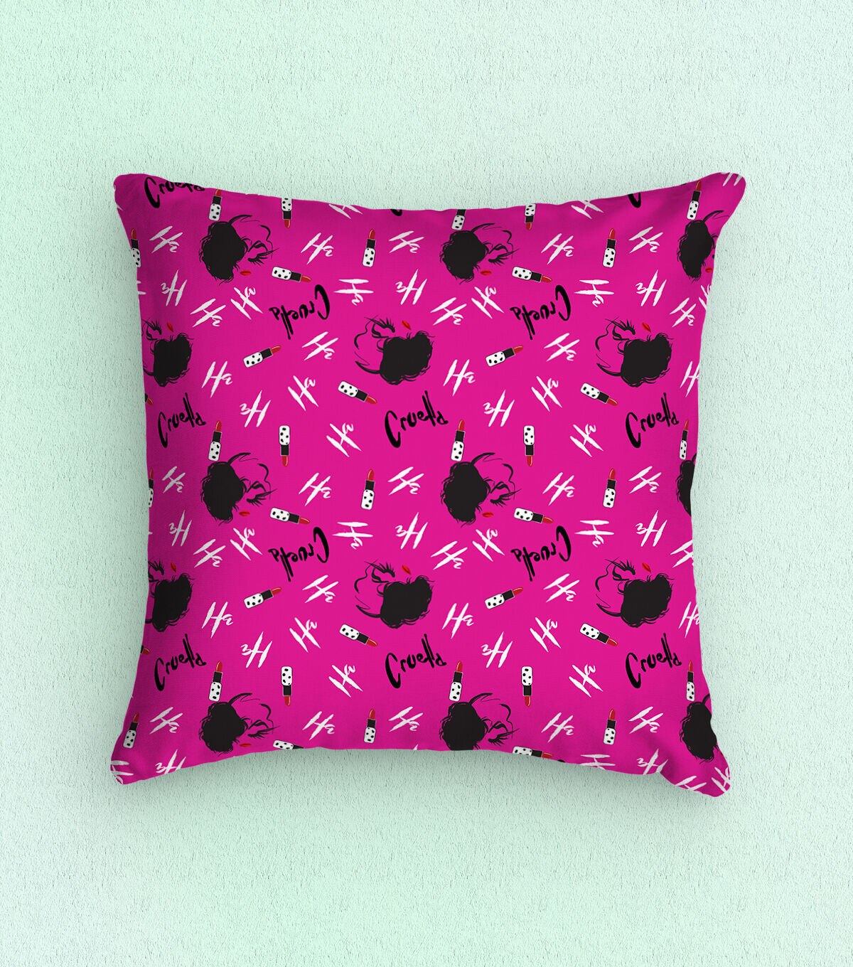 Disney Villains Cruella Lipstick Cotton Fabric