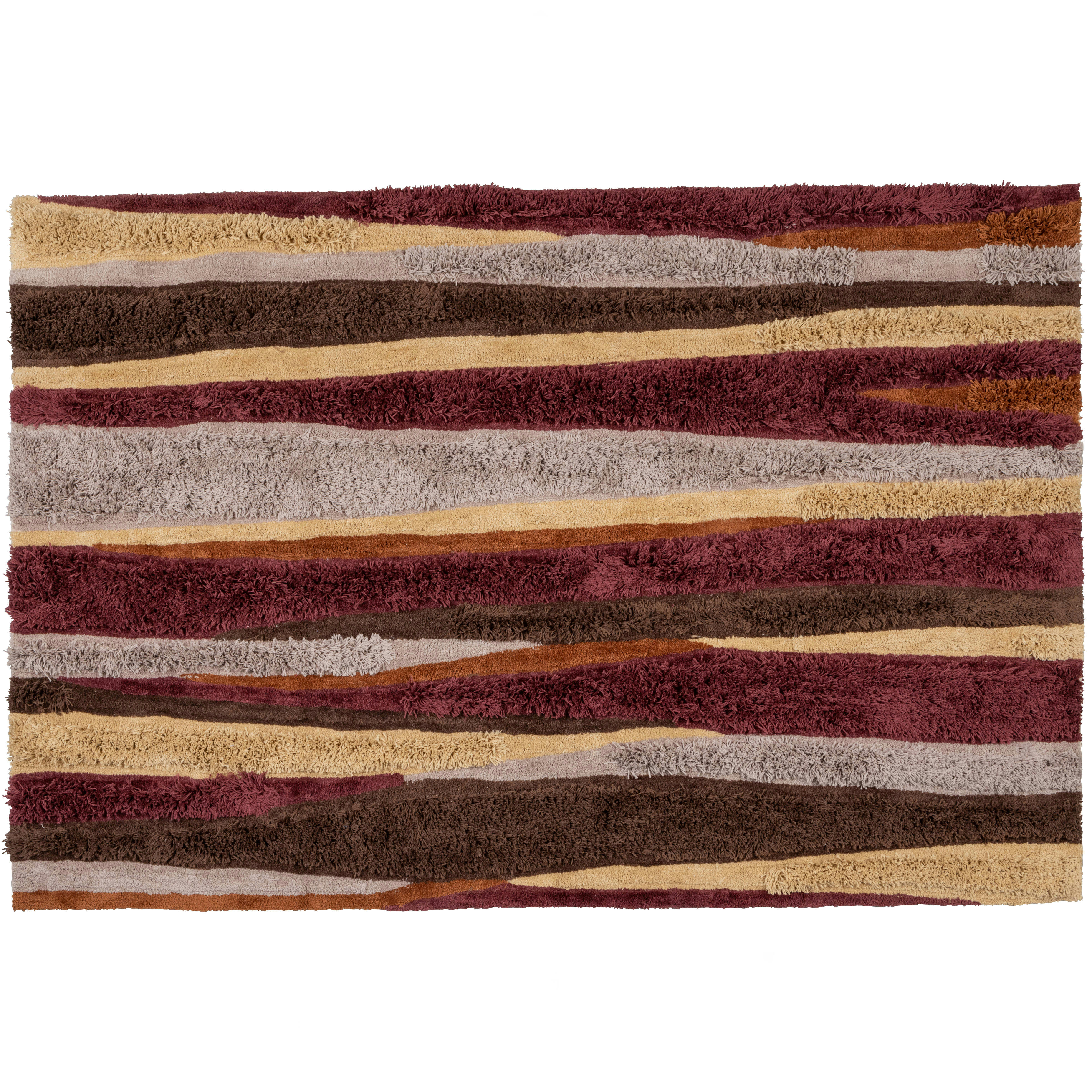 LANDSCAPE - Tapis rectangulaire paysage rayé multicolore 170x240