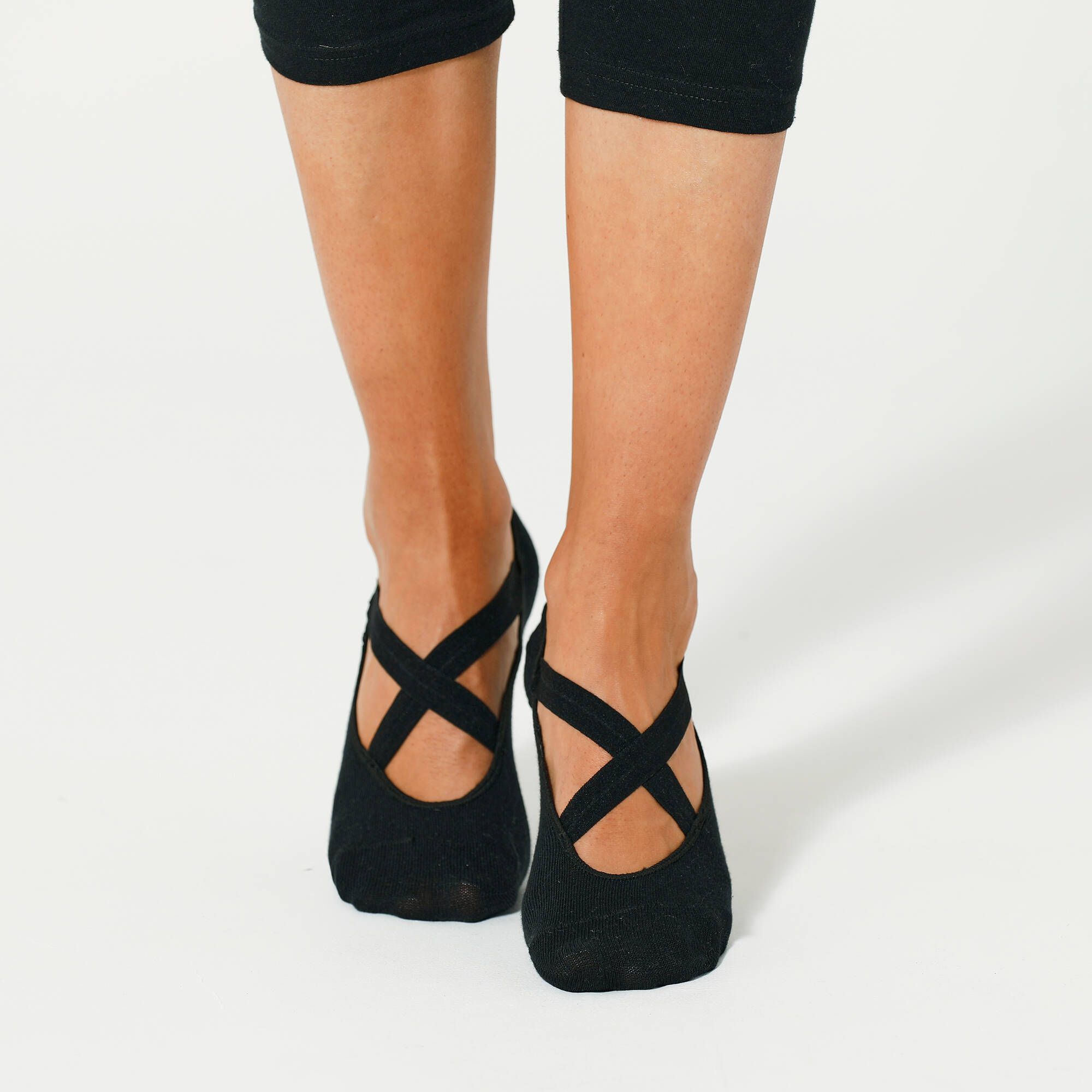 Chaussettes ballerines antidérapantes spéciales yoga - lot de 2