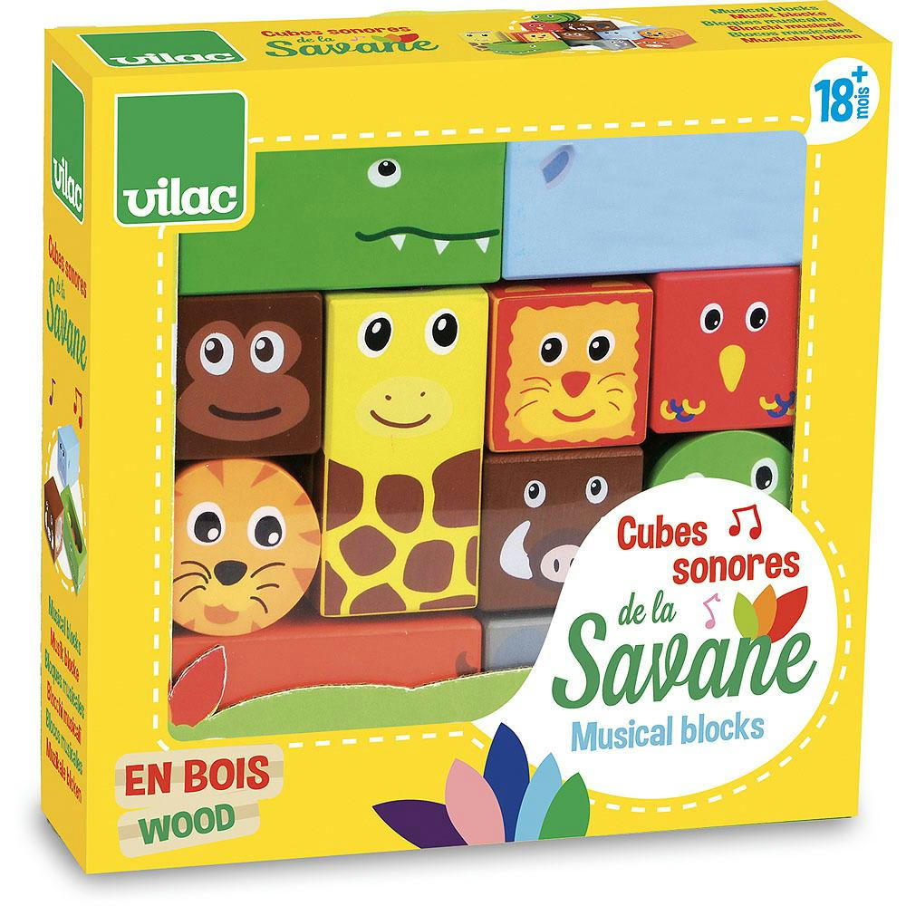 - Cubes sonores animaux de la savane