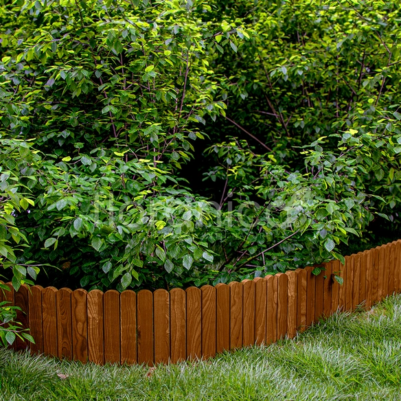 Beeteinfassung, Rollborder Flexibler Holzzaun 200 x 20 cm Braun
