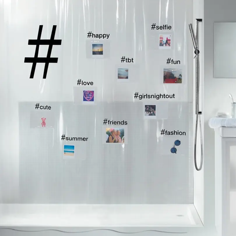 Duschvorhang Hashtag
