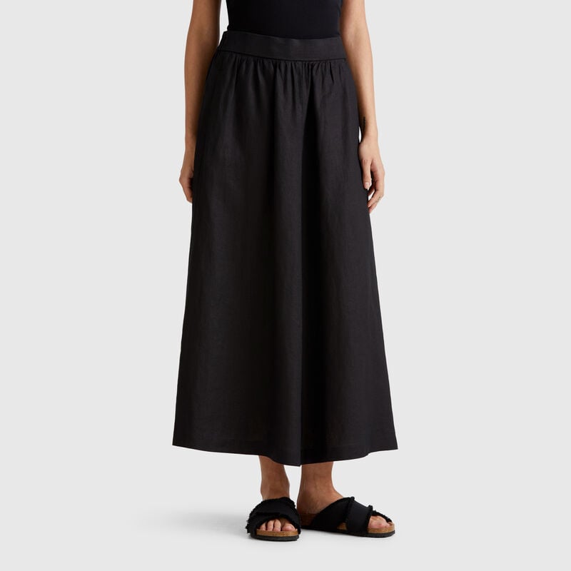 Long skirt in pure linen