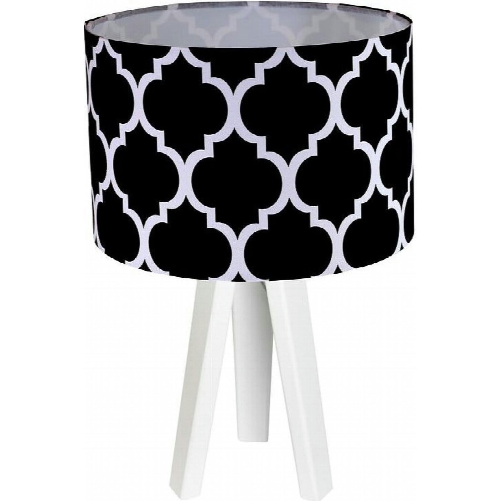 CLASSIC - Lampe de chevet Bois Noir 30x30x46 cm