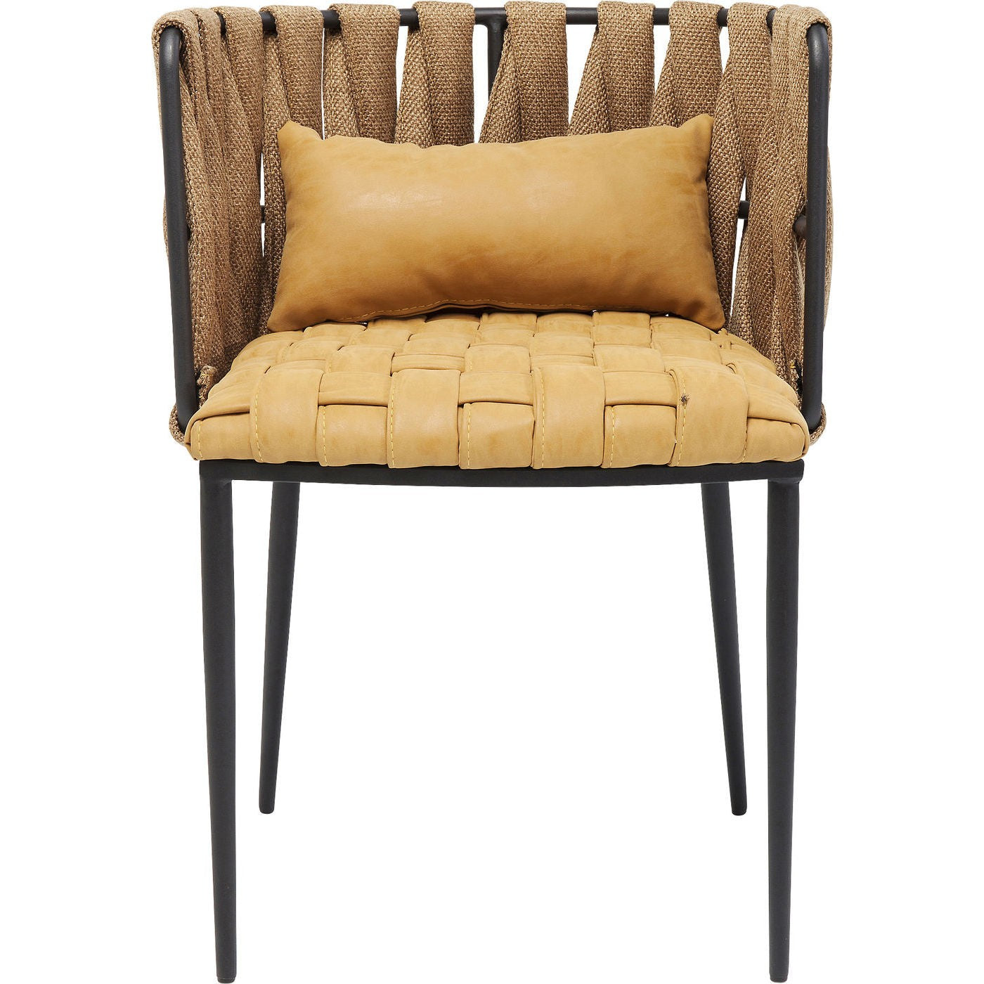 Kare Design Stoel met armleuningen Cheerio geel