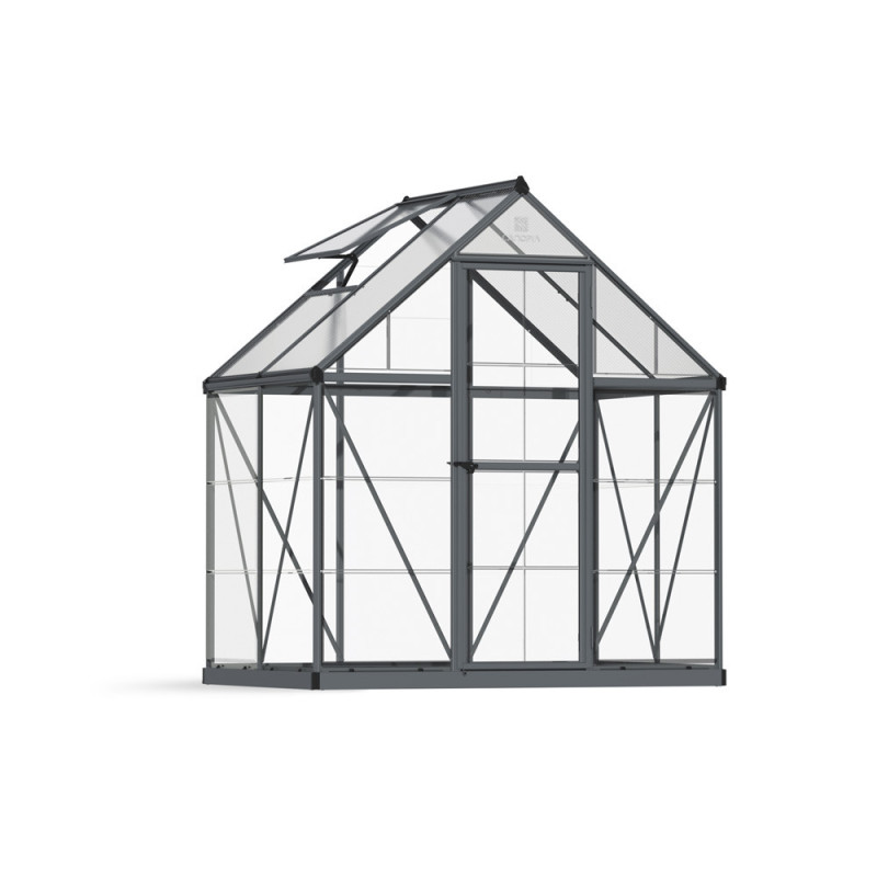 Serre en polycarbonate Hybrid grise 2,2 m² CANOPIA