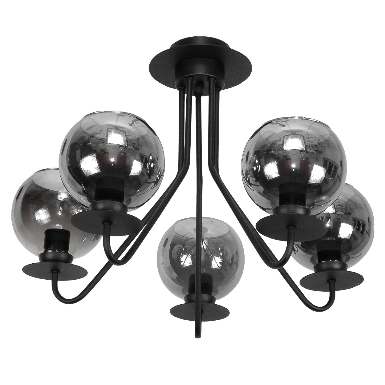 Lampa sufitowa czarna kule grafitowe nowoczesna EDYLIT 5xE27 LUPIA 15-240
