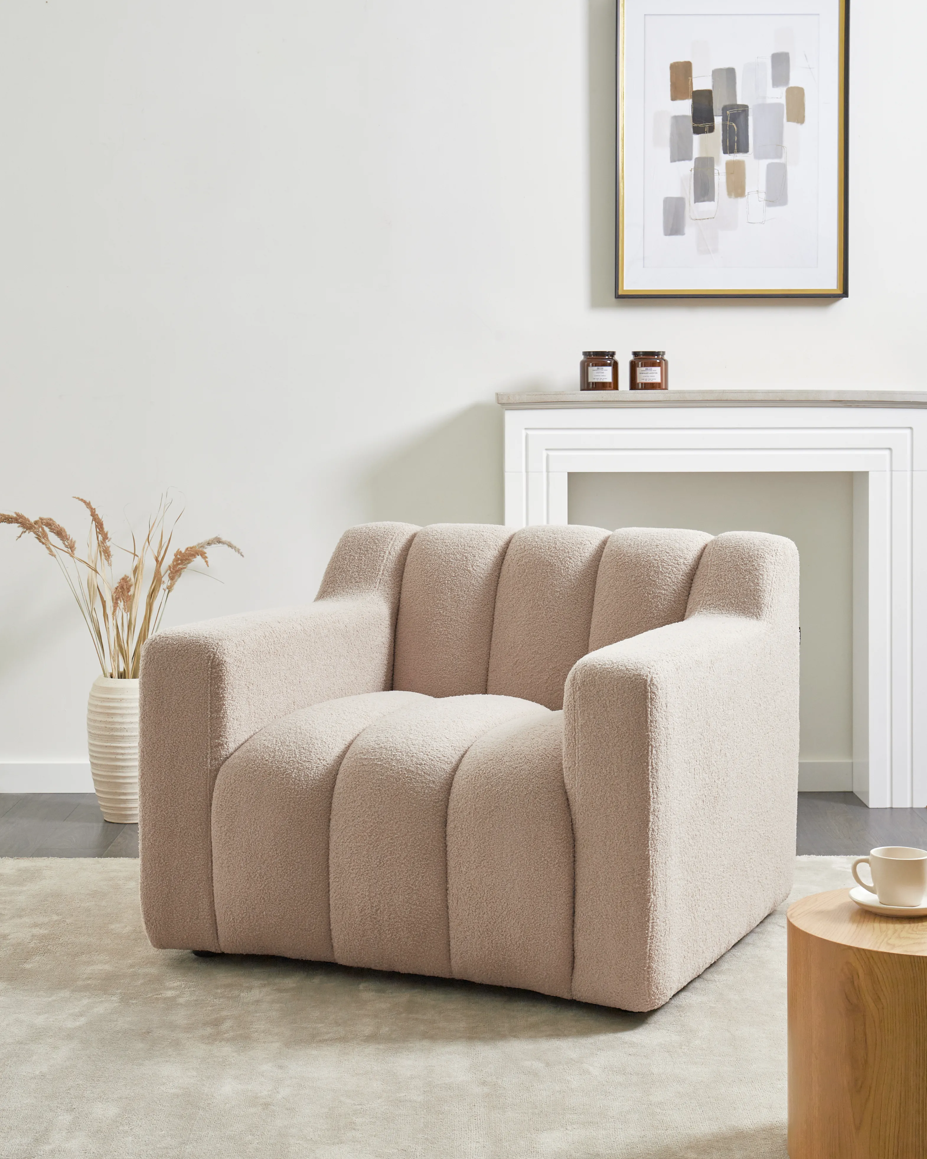 Armchair AGERUP Boucle Beige