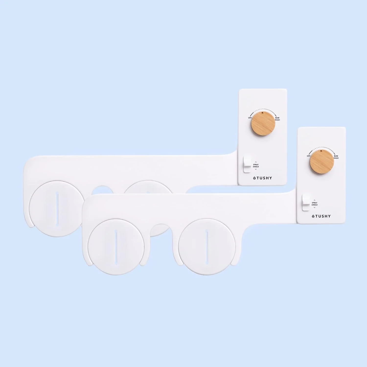 Classic 3.0 Bidet Toilet Seat Attachment - Non-Electric Self Cleaning Water Sprayer with Adjustable Water Pressure Nozzle, Angle Control  Easy 8.5 Min DIY Home Installation (Bamboo)(Classic 3.0/White/Bamboo 2-Pack)