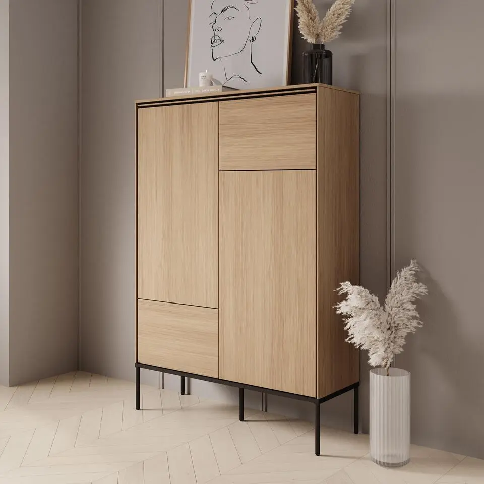 Meubella - Vicious - Dressoir - Eiken - 98x34x142 cm