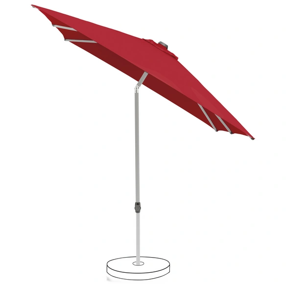 Sonnenschirm, LxH: 250x247 cm, rot