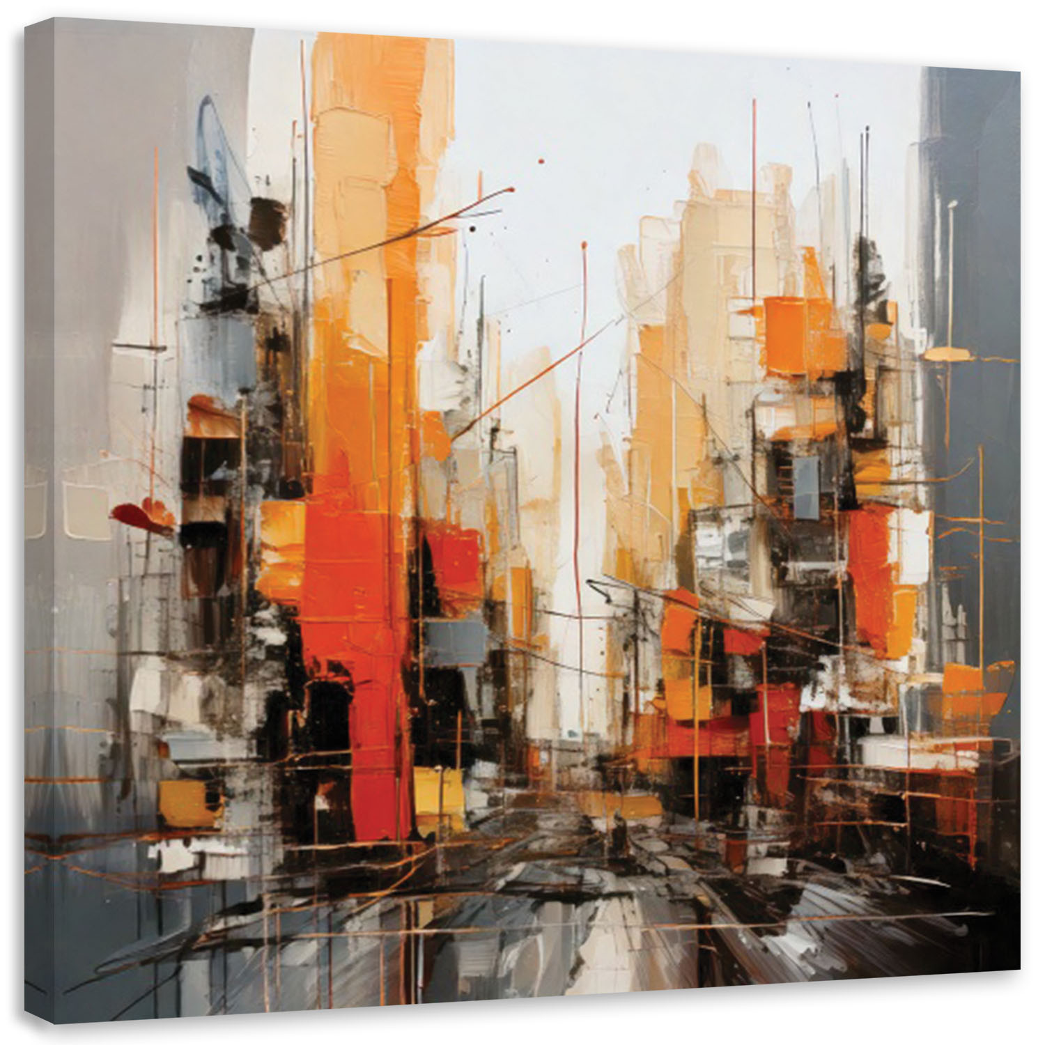 Feeby Obraz, Miasto Miejska Abstrakcja 30x30