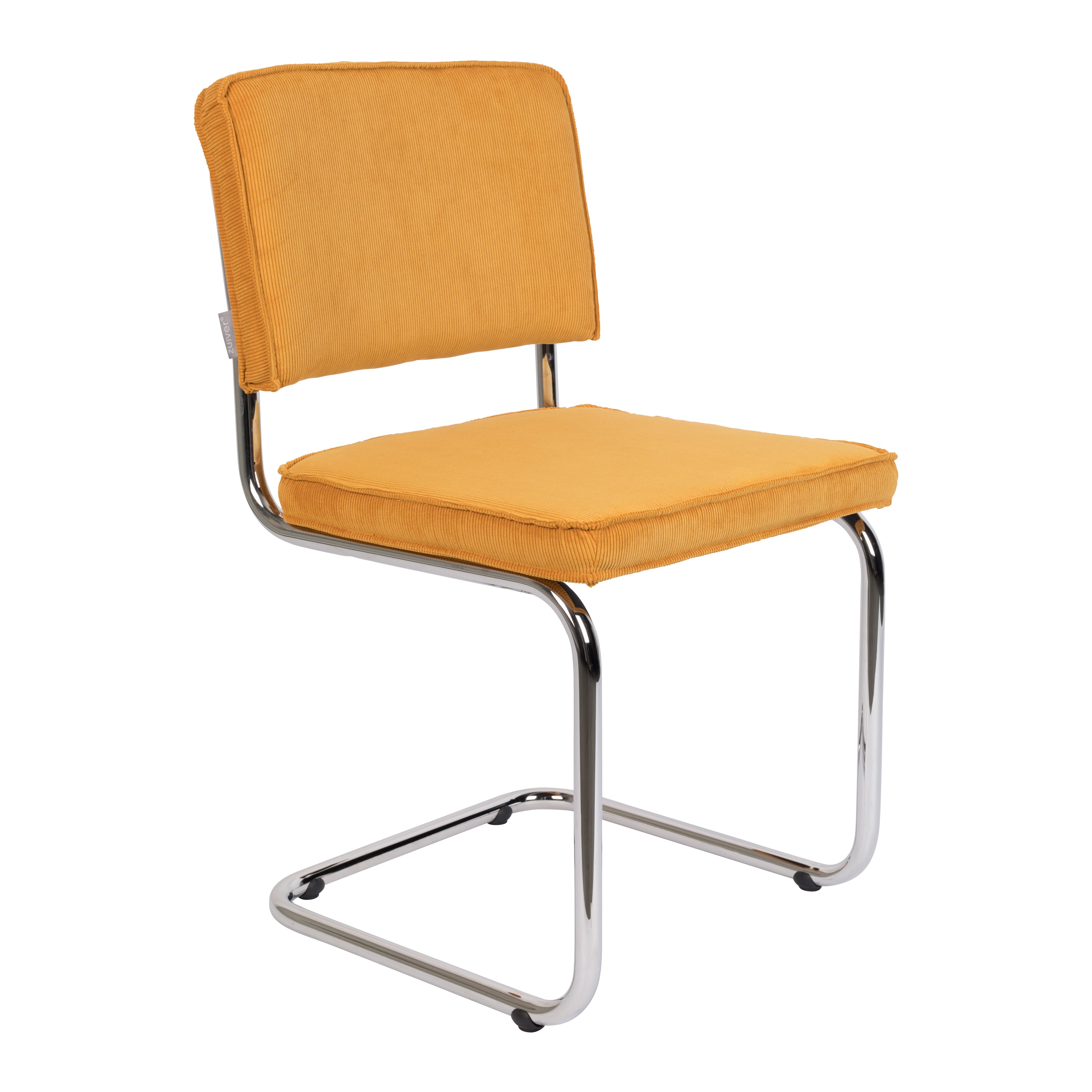 Zuiver Ridge Eetkamerstoel - Ribstof - Geel