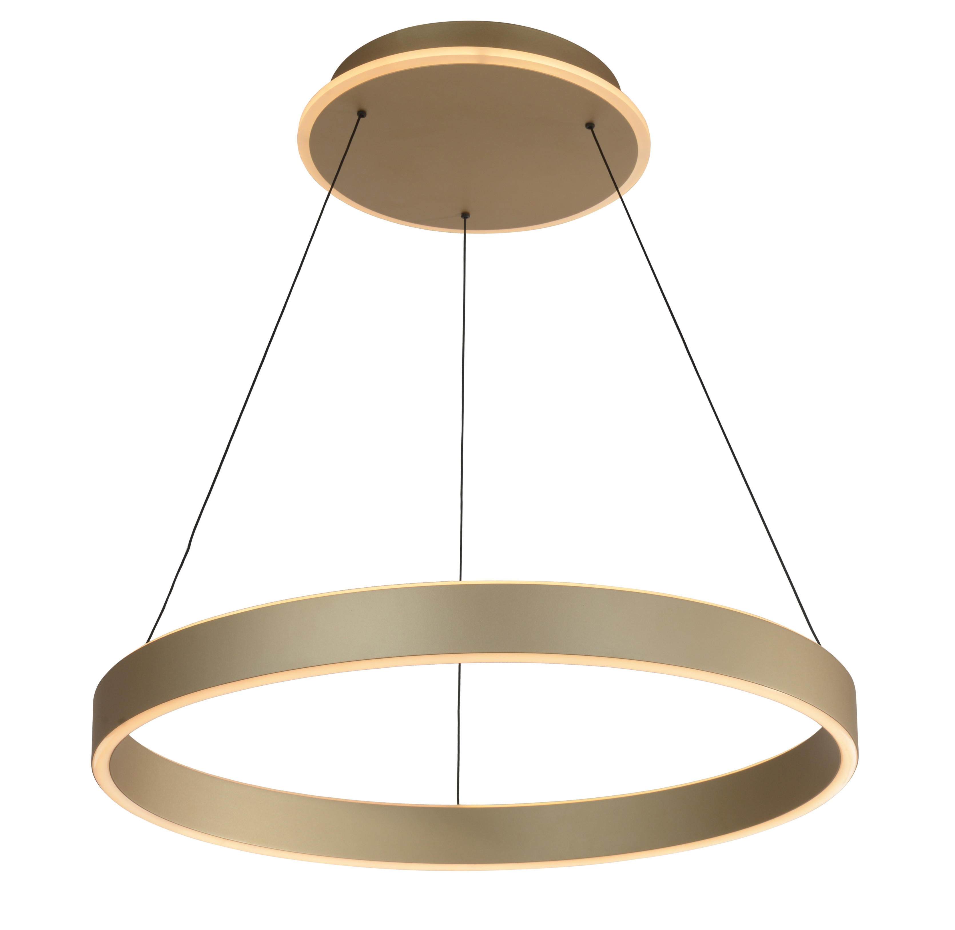 Lampa wisząca Marling pojedyncza złota matowa