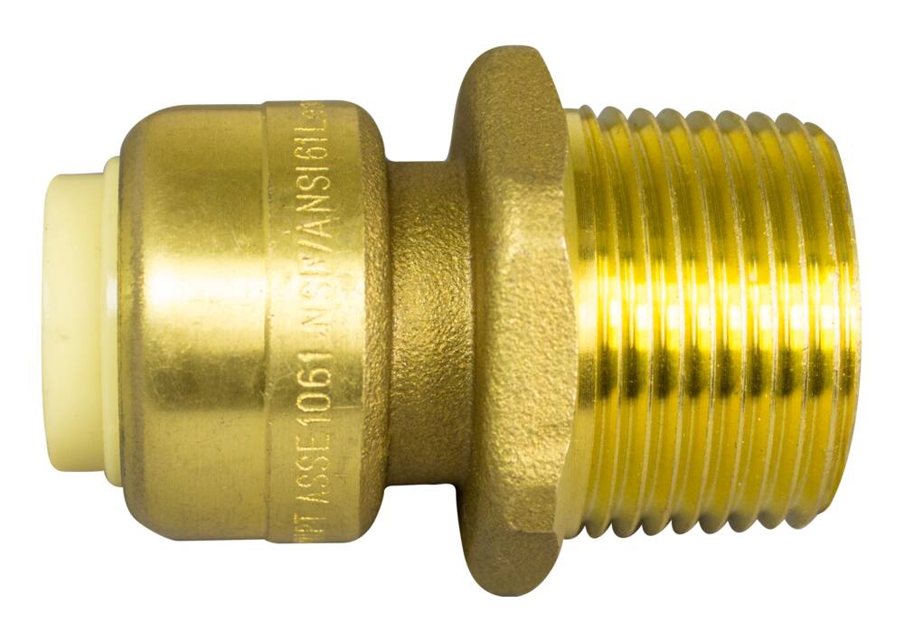 Waterline Push N' Connect Male Pipe Thread Adapter, 1/2 x 3/4-in