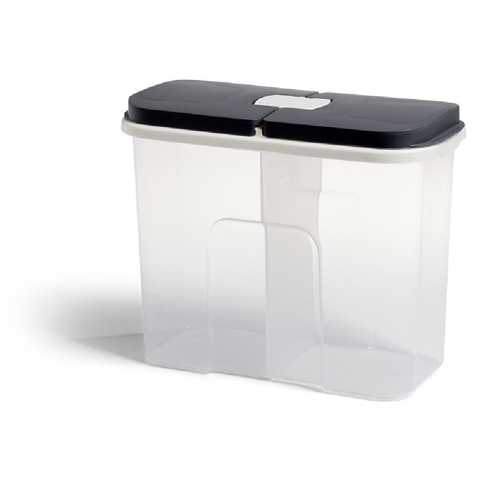 BoÎte de conservation en plastique à 2 compartiments transparent 2,1L