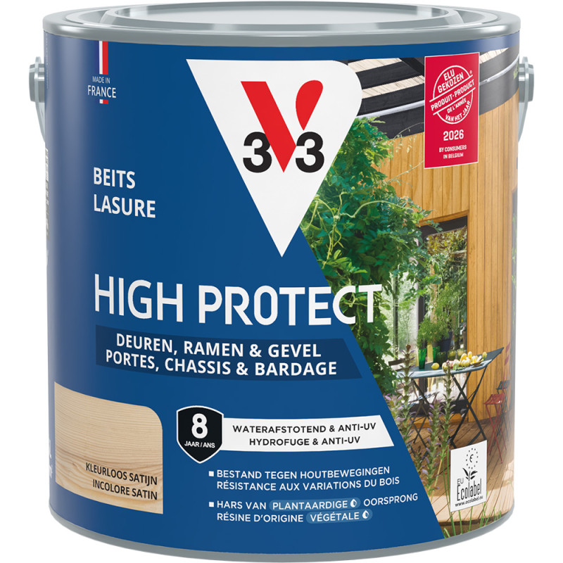 Lasure pour bois High Protect incolore 2,5 L V33