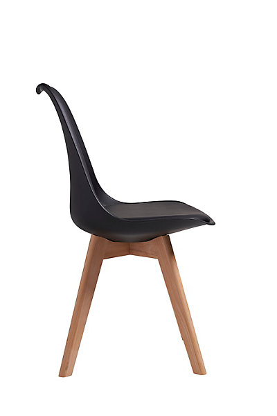 Chaises de Salle à Manger scandinave, Chaise de Bureau rétro, Noir,Lot de 4
