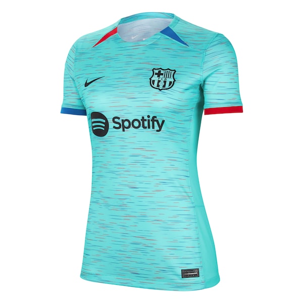 Barcelona Nike Women's 2023/24 Third Custom Replica Jersey - Aqua