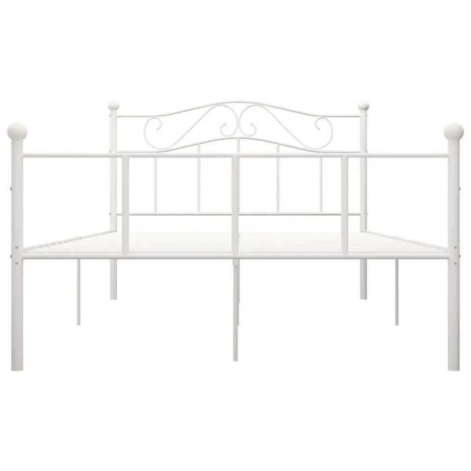 vidaXL - Metalen bed frame - Wit - 140x200 cm