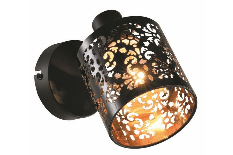 Kinkiet czarny Kiga 1xE14x40W wym:16x20x10cm IP20 Reality