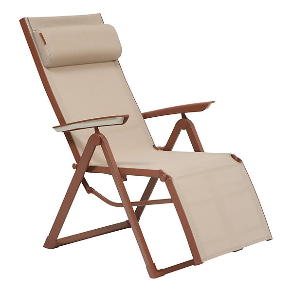 Fauteuil de jardin Decima beige lin/acajou - Hespéride
