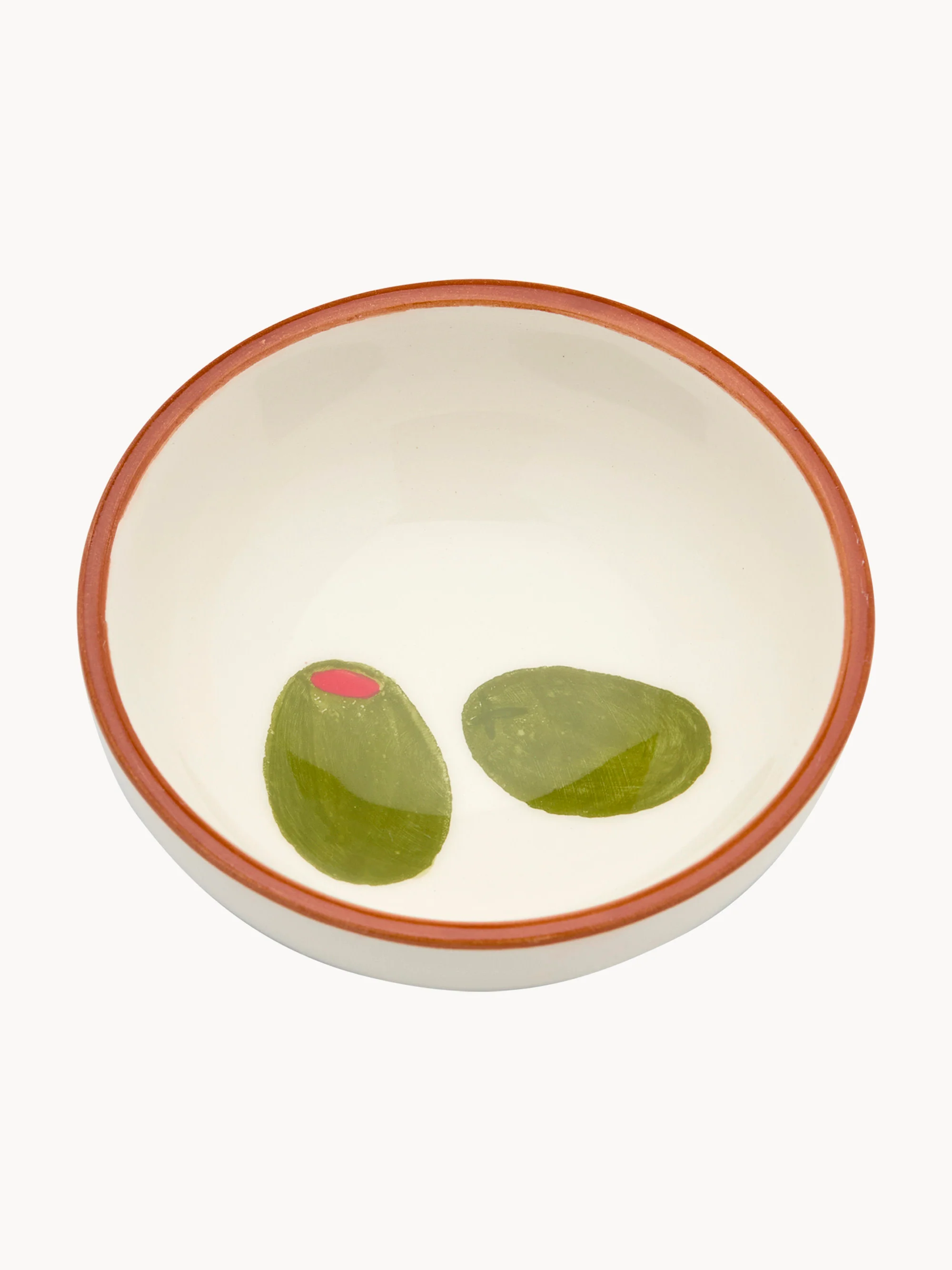 Handbemalte Snackschälchen Olive, 6er-Set