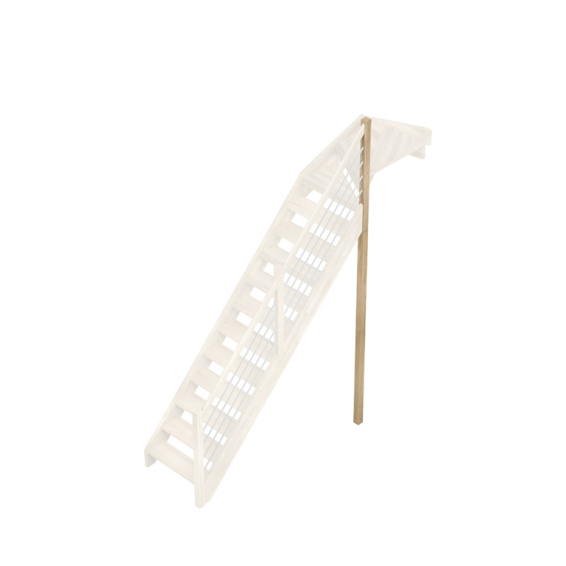Poteau de support pour rampe type G pour escalier Provence 1/4 tournant haut droit SOGEM