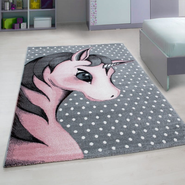 Dywan dziecięcy Kids Jednorożec różowy 80 cm x 150 cm