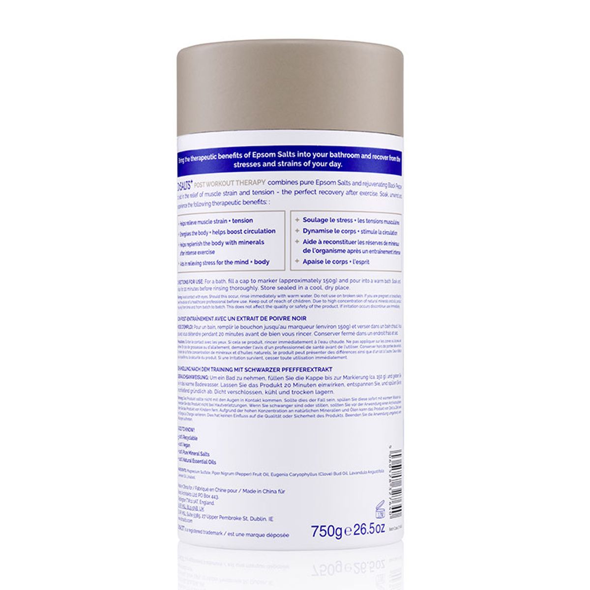 Dr Salts Post Workout Therapy Epsom Salts