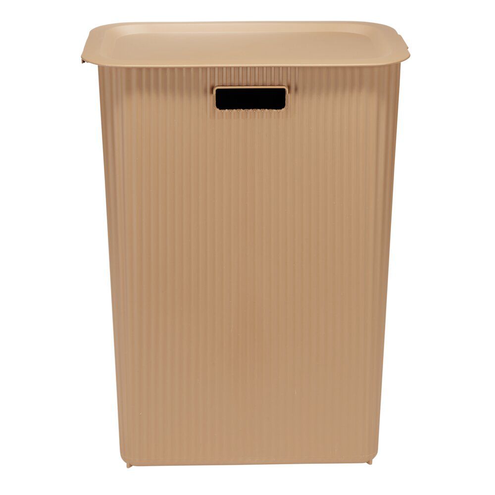 Panière à linge 40L avec couvercle L44X28XH53 cm marron