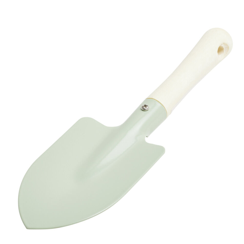 Pelle enfant pour jardin bêche en métal vert et manche bois L21,5cm
