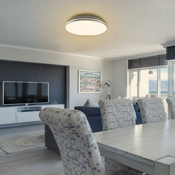 Plafon Kiro LED D38 z czujnikiem ruchu IP44/24W/4000K biały/chrom