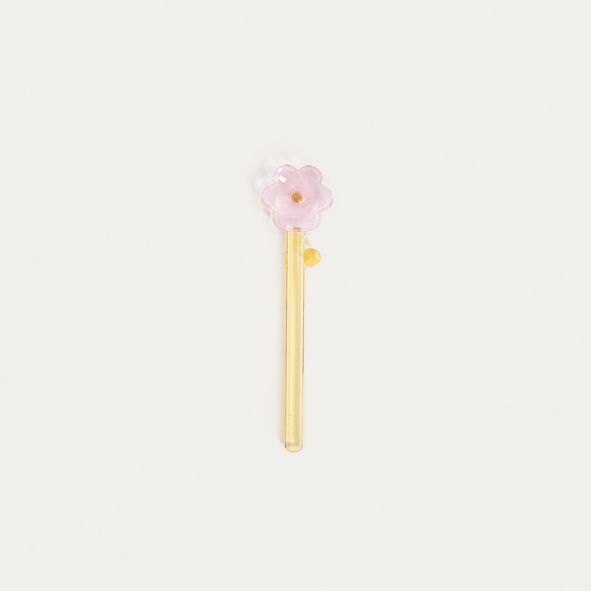 Łyżeczka BLOOMDALE z różowym kwiatkiem i żółtą łodygą 15 cm
