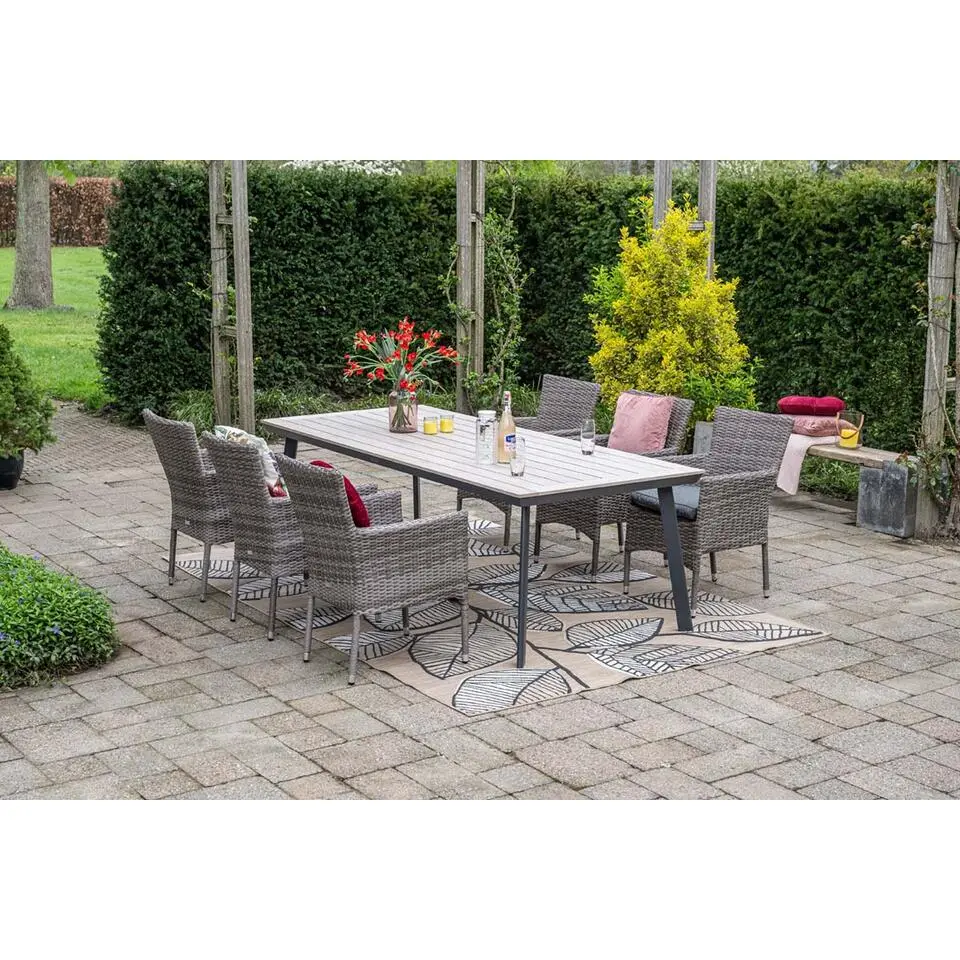 Garden Impressions Penedo tuintafel 230x100 cm - light teak vironwood