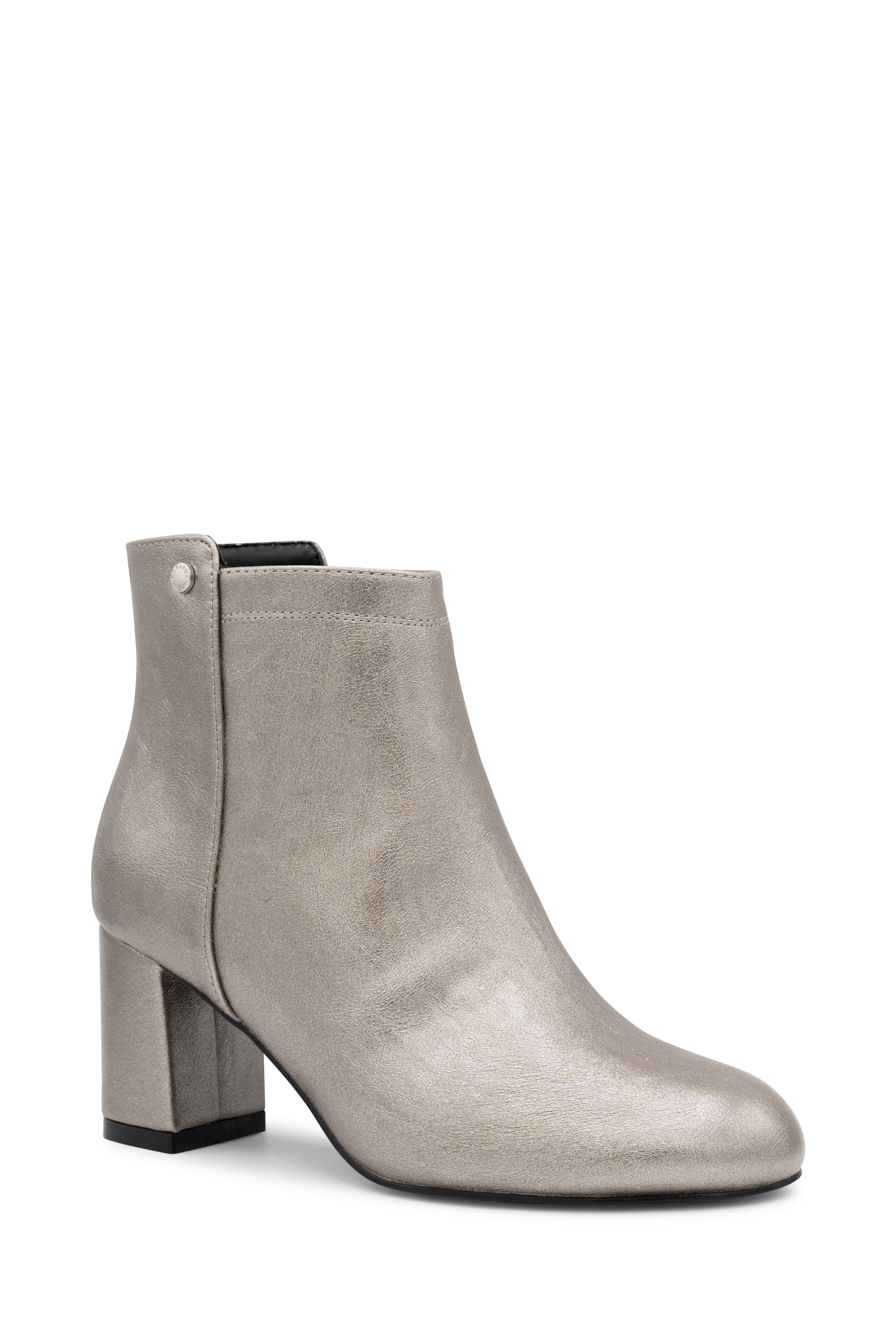 Paradox London Aria' Metallic Mid Block Heel Ankle Boot