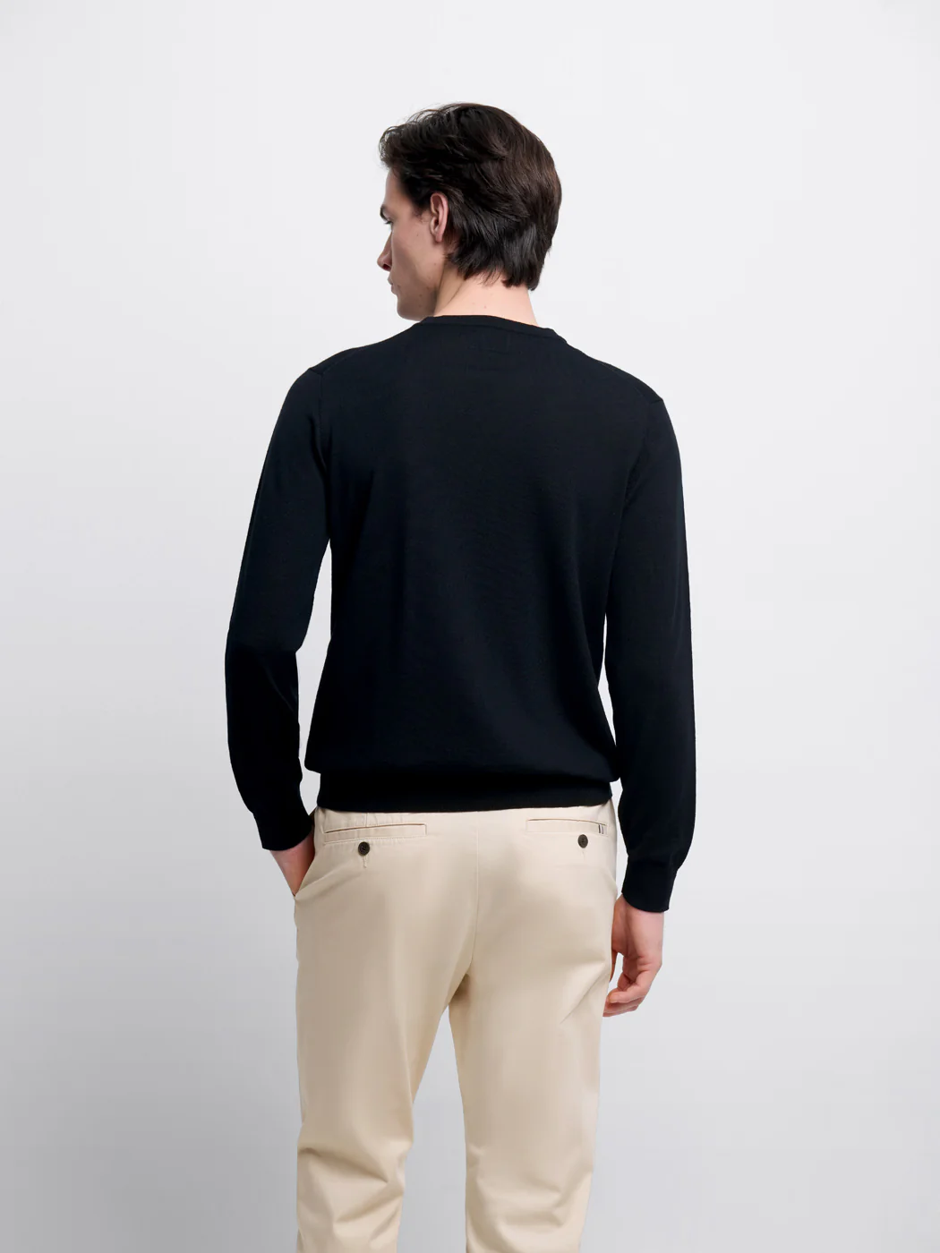 Pull col V en laine Mérinos