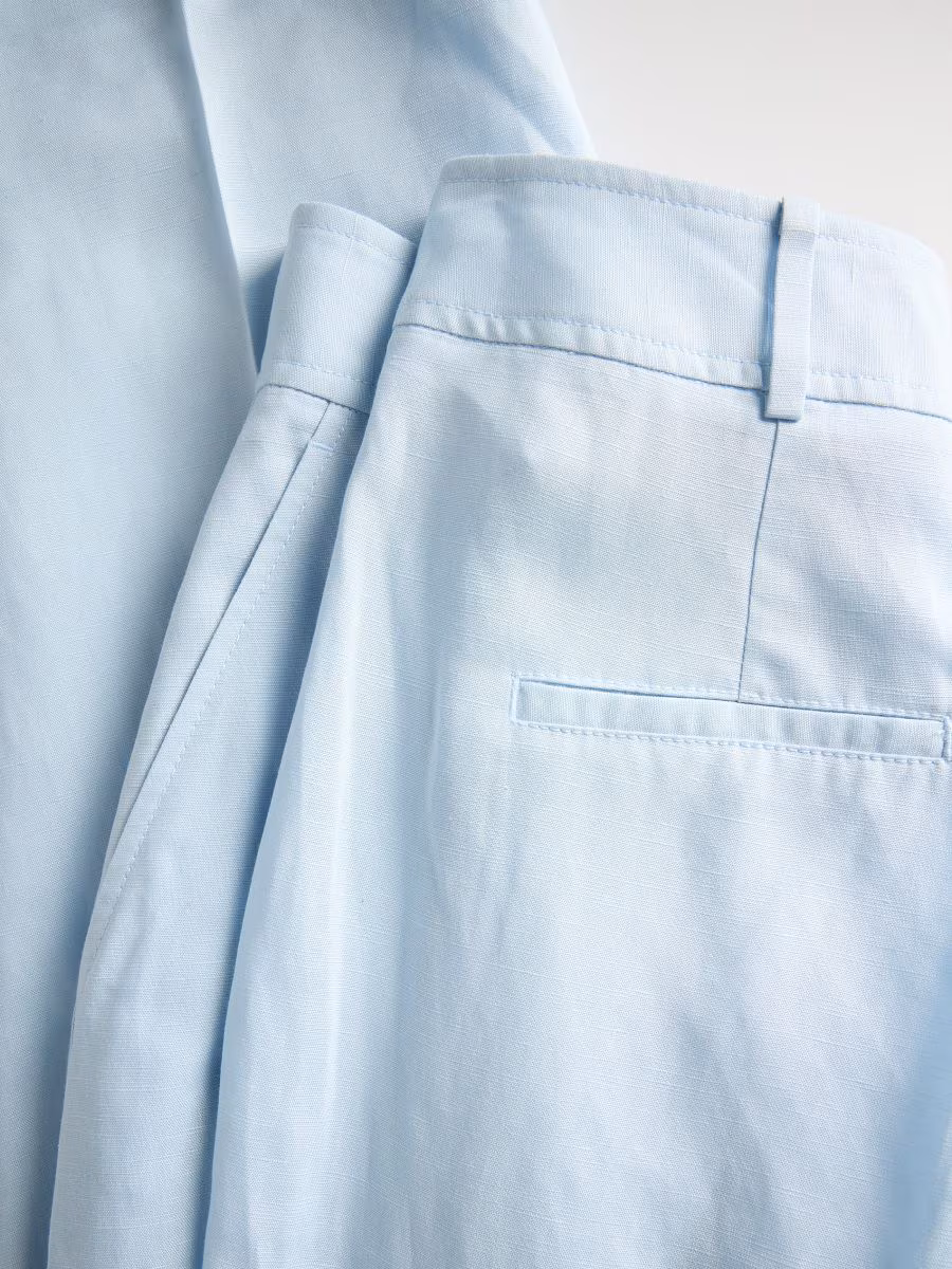 Lyocell Rich Trousers With Linen Blend
